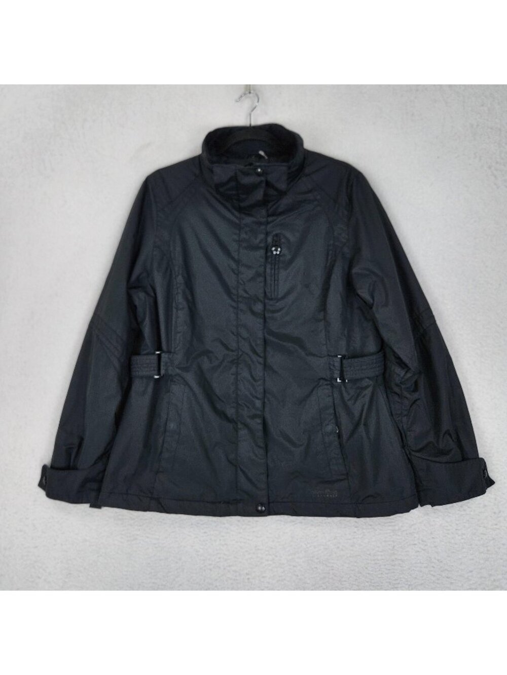 Calvin Klein Jacket Womens Medium Black Performance Full Zip Water Resistant